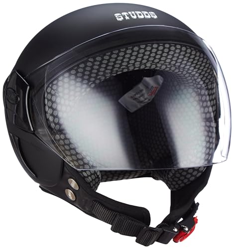 Studds EPS FEMM Super Open Face Helmet (Matt Black, XS)