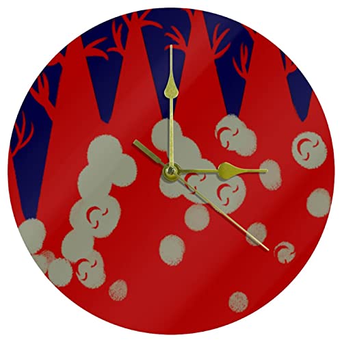 Horloge murale décorative pour bureau et maison motif pollution