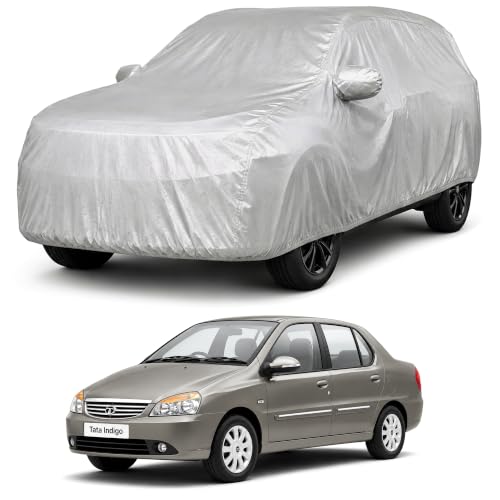 Image of Autofact Car Body Cover Compatible with Indigo | Custom Fit Car Cover | 100% Water-Resistant| Triple-Stitched Lightweight Fabric | Dustproof | Indoor & Outdoor Use | Elastic Bottom