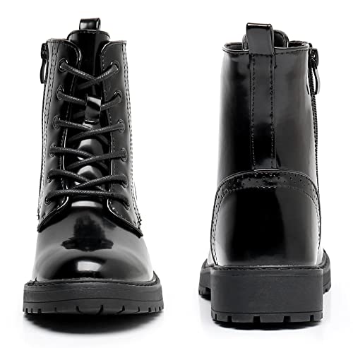 Apakowa Gilrs Combat Boots Side Zipper Ankle Booties (Toddler/Little Kid/Big Kid)2