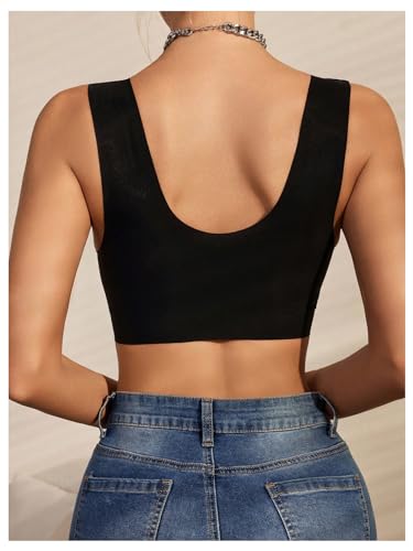 SOLY HUX Bras for Women Contrast Lace Front Closure Bra Comfortable Everyday Bralette2