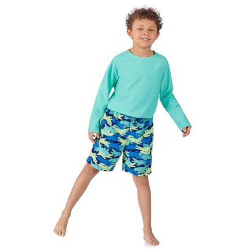 Image of Saint Eve Kids 2 Piece Swim Suit Short & Trunks Set with UPF 50+ Protection - Rash Guard Swimsuit Top & Shorts Sets for Boys
