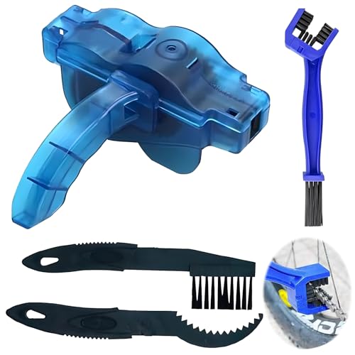 Sprießen 4 Stück Fahrrad Kette Reinigung Kit, Fahrrad Kettenreiniger Bürste Set, Chain Cleaner Kit, Fahrrad Reinigungsset, Fa