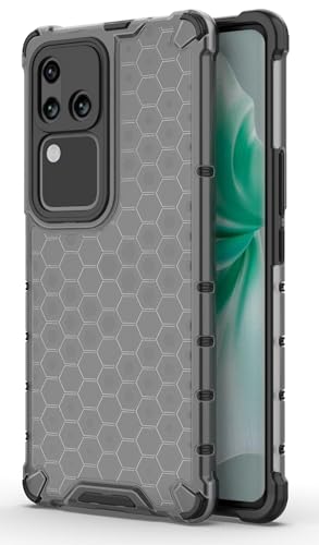 Image of Glasgow Back Case Cover Designed for [ Vivo V30 Pro 5G / V30 5G ] (Stylish Look | Shock Proof) - Black