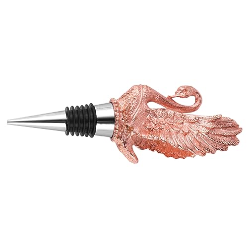 STOBAZA Swan Wine Bottle Stopper Creative Zinc Alloy Animal Pourer Wine Aerator for Parties Bars Fun Bottle Topper for Unique Home Decor
