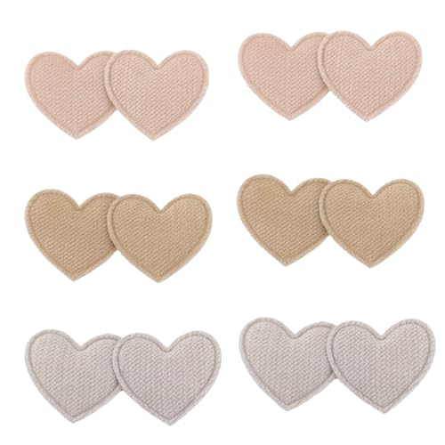 Set de 6 pinzas de cabello corazón rosa claro miniatura 1