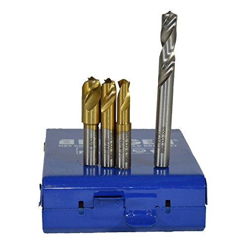 Foret de dépointage HSS cobalt haute résistance pour soudure 4pc - 4