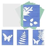 42 Fogli di Carta Cianotipia, A6 Carta Cianotipica per Stampa Solare Alta Sensibilità per Fai Da Te, Artigianato, Istruzione, Fotografia