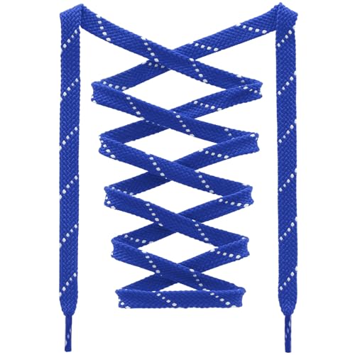 Image of Flat Shoelaces Multicolor Twill Point Thick Shoe Lace Shoestring 2 Pair