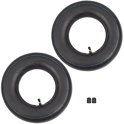 (2-Pack) 4.00/3.50-6 350/400-6 3.50-6 4.00-6 4.10-6 Inner Tube - Angled Valve Stem fit for Wheel Barrow Cart Lawn Garden Mower Hand Truck Snow Blower Cover