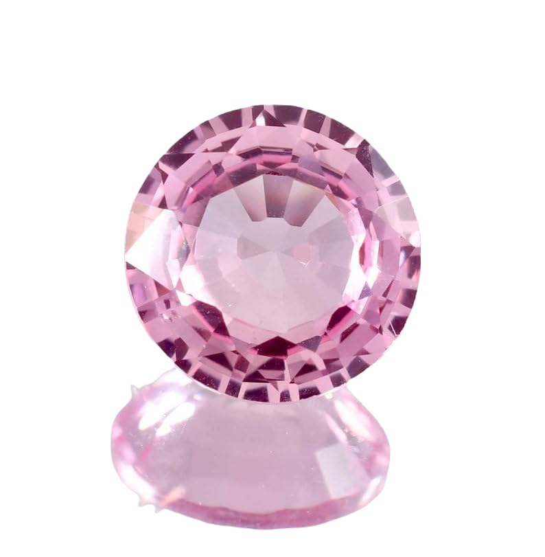 Morganite naturelle 10 mm ronde facettée pour création de bijoux DIY