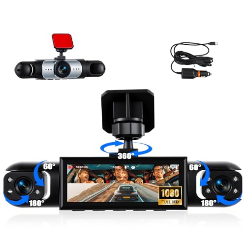 Dashcam 3 canaux contre les litiges routiers et angles morts