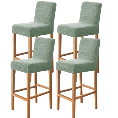 Image of FUANGUI Bar Stool Covers Set of 4, Stretch Bar Stool Seat Covers
