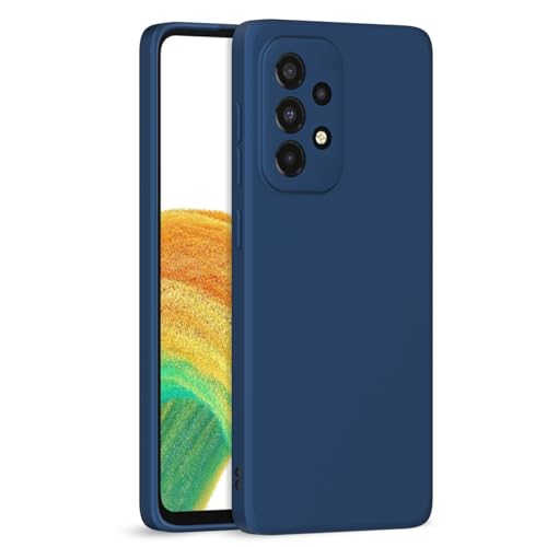 Image of Outlouders Back Cover for Samsung Galaxy A33 5G | Camera Protection | Durable Soft Matte Silicone Bumper Case (Blue)