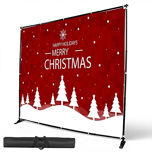 Displayfactory Backdrop Banner Stand Step And Repeat Backdrop Stand,8 X 8 Ft Adjustable Telescopic Display Stand For Trade Show,Photo Booth,Wall Exhibitor Background With Carrying Bag #TOP5