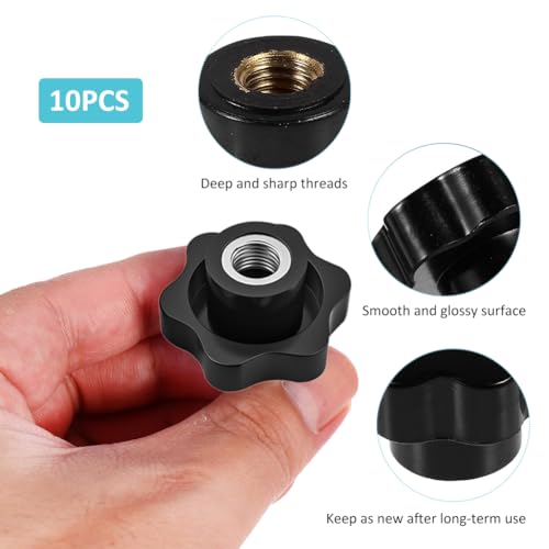 Sterngriffmutter M5,sternmutter m5,Innengewinde Klemmknopf, Rändelmutter,M5 Klemmmutter,Sternkopf Klemmknopf, Rändelknopf,Rändelgriffmuttern,M5 Sternschraube Rändelschraube,10Pcs