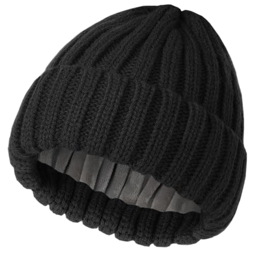 Image of choshion Fleece Lined Wool Beanie Hat for Women Men,Soft Womens Winter Hats Chunky Warm Wool Beanies Hats Snow Ski Skull Cap