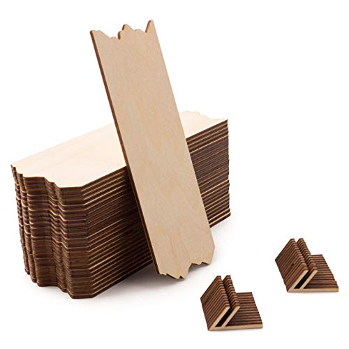 Unfinished Wood Plaque - 26 - Pack Rectangle Wooden Plaque with Jagged Edge