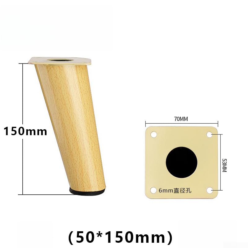 Patas de sofá de 15 cm con protector de suelo para reparar y elevar armarios dañados 8