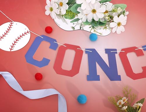 Image of Baseball Concessions Banner,Baseball First /1st Birthday Decoration