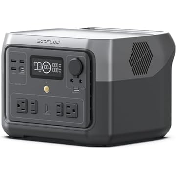 EF ECOFLOW Estação de Energia Portátil RIVER 2 Max, Bateria LiFePO4 de 512 Wh/Carregamento Rápido de 1H, Gerador Solar de Saída de até 1000W, para Camping/RVs/Uso Doméstico