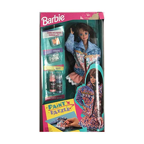 Set Muñeca Barbie Paint 'N Dazzle Brunette 1993 miniatura 1