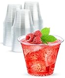 Vasos de plástico transparente de 9 onzas, paquete de 100 vasos de plástico de 9 onzas, vasos de vino de plástico desechables de 9 onzas, vasos de plástico para bodas, vasos de cóctel de plástico,