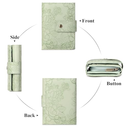 Image of SENDEFN Wallets for Women Trifold Ladies Wallet Credit Card Holder 3 Coin Pockets with ID Window
