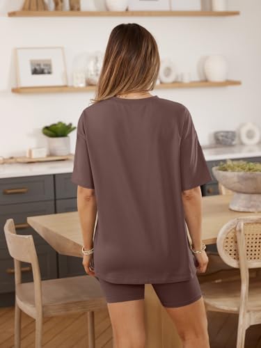 AUTOMET Womens 2 Piece Sets Summer Outfits 2025 Two Piece Lounge Set Matching Clothing Oversized Tshirts Biker Short Fashion - Image 5