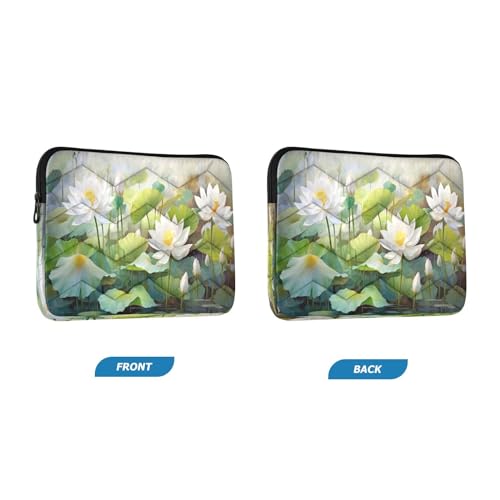 Funda para portátil 13-14 pulgadas impermeable color blanco loto miniatura 2