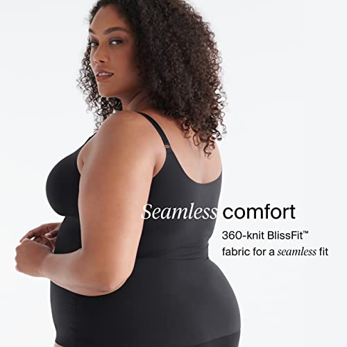Knix Seamless Blissfit Leakproof Nursing Tank - Wireless, Seamless Spandex Maternity Bra Top For Breastfeeding Women - Black, Small Plus (32E-G) #TOP4