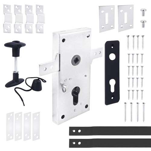 BAUSTER® Garagentor Schloss Set – horizontales Einsteckschloss mit...