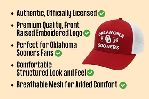 Gorra trucker ajustable Oklahoma University multicolor miniatura 5