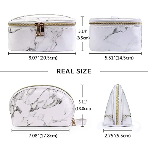 Maange Borsa da trucco in marmo con confezione da