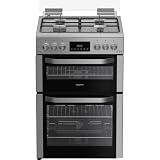 Hotpoint HDG6GDCX 60cm wide Double Oven Gas Cooker - Stainless Steel