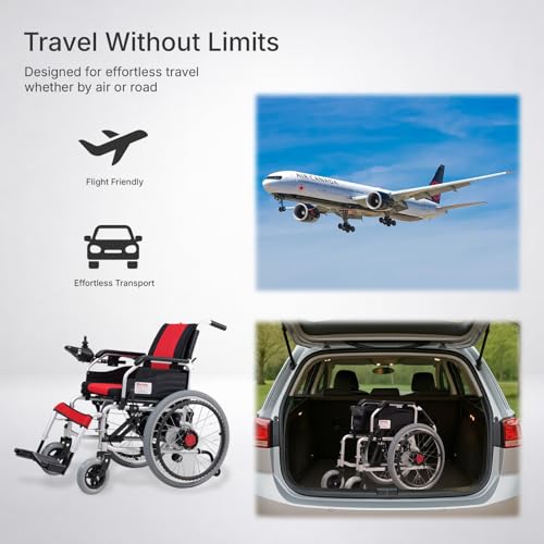 Image of EVOX Electric Wheel Chair With (24 V 12AH) 12-15 km per Charge, Lithium Ion Battery Specially-abled WC-101
