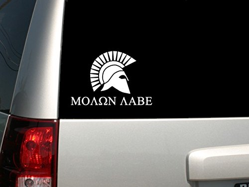 6" White Vinyl Molon Labe Spartan Decal