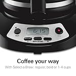 Hamilton Beach 12 Cup Programmable Drip Coffee Maker, Brew Options, Glass Carafe (46299), Black with Stainless Accents - Image 4