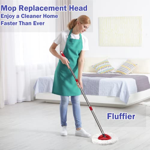 Image of Spin Mop Replacement Head 8 Pack Mop Refill Compatible with Ocedar Triangle Swivel Mops Microfiber Swivel Mop Refill,Deep Clean,Machine Washable and Easy to Replace