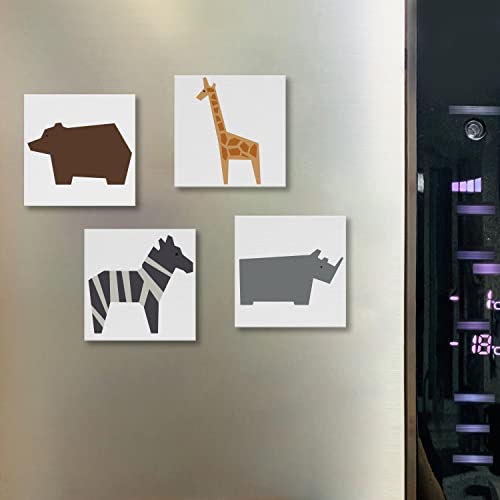 Aureuo Mini Magnetic Canvas Panel 4X4 Inch / 24 Pack - Small Square Canvas Board For Kids, Ideal For Painting, Craft & Decor #TOP6