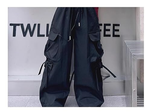 Girls' Parachute Cargo Pants Joggers Hiking Running Workout Outdoor Sweatpants Oversized Loose Fit Y2k Lounge Trousers4