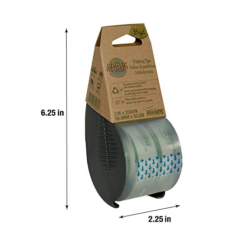 Earth Hugger Bandit Packaging Tape In Recycled Content Dispenser, 2" X 55 Yards #TOP6