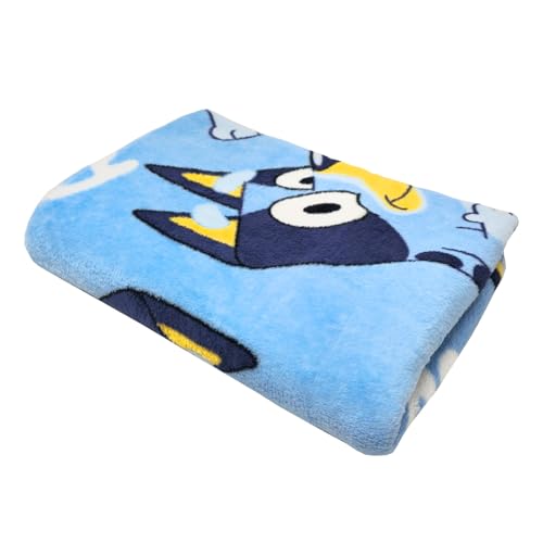 Suncity Manta Infantil Coralina 100x140cm – para Bluey Fan – Manta Bebe Invierno Suave y Ligera para Niños y Niñas, Decoración Habitación, Regalo Cumpleaños (Azul)