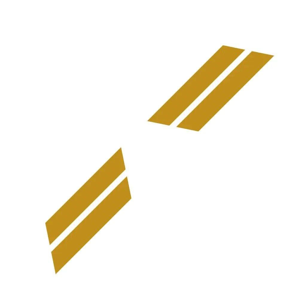Bertdcx Matt Gold Auto Accessory Auto Graphics Stripes Sport Vinyl Decor Decal Kit For Mustang Gt500 Gt350(Matt Gold)