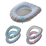 4 Pcs Padded Toilet Seat Covers, Winter Warmer Toilet Seat Cover with Handles, Warm Soft Toilet Seat Cushion, Washable Toilet Seat Covers Set