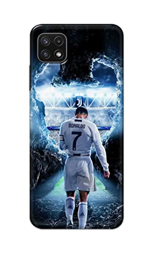 Image of Printed Hard Back Cover Case for Samsung Galaxy A22 5G | A22s 5G | Samsung F42 5G Back Cover (Footbal Legend) -1302