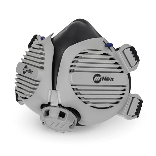 Miller LPR-100 Gen. II Half Mask Respirator Nuisance OV Relief M/L - Welding Respirator Mask with Filters - P100 Respirator Mask for Filtrating Particulates & Aerosols - Respirator Under Helmet