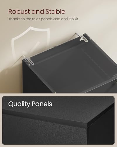 Image of VASAGLE 3 Drawer File Cabinet with Locks, for A4, Letter Sized Documents