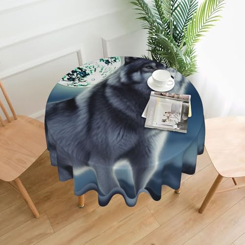 Nappe ronde loup de style rustique supérieure et antitache - 2