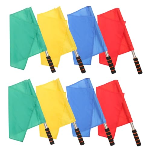 HANABASS 8Pcs Waving Flags for Racing Referee Use Lightweight Flags Portable and for Events and Competitions